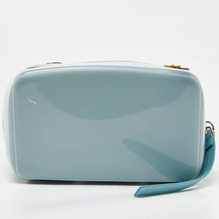 Pre Owned Furla Blue Rubber Embellished Candy Backpack