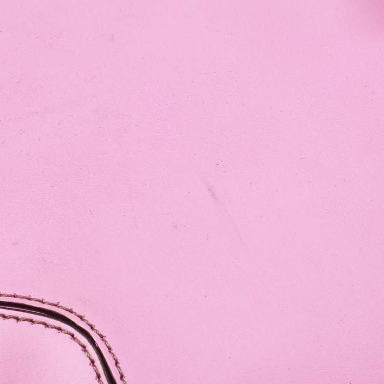 Pre Owned Furla Pink Leather Stacy Drawstring Bucket Bag