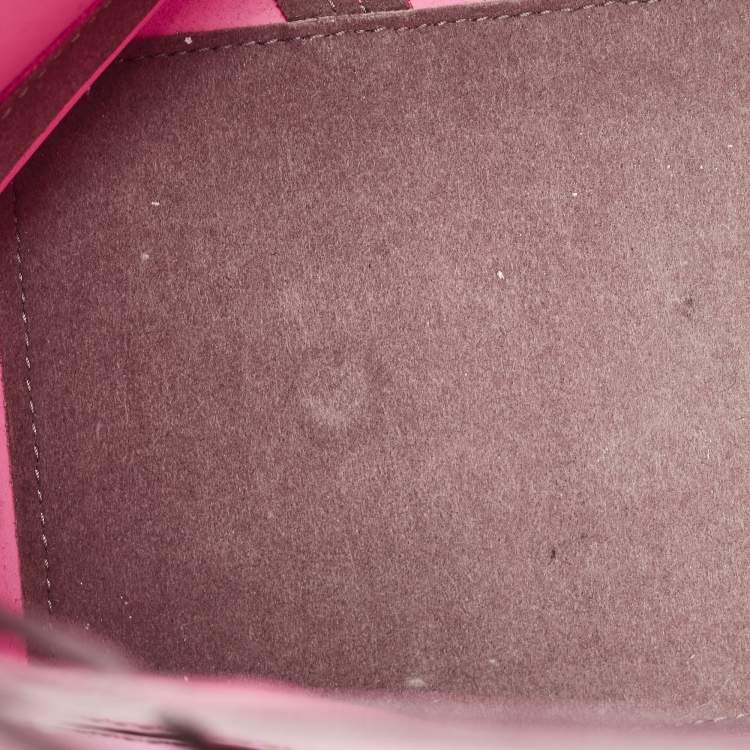 Pre Owned Furla Pink Leather Stacy Drawstring Bucket Bag
