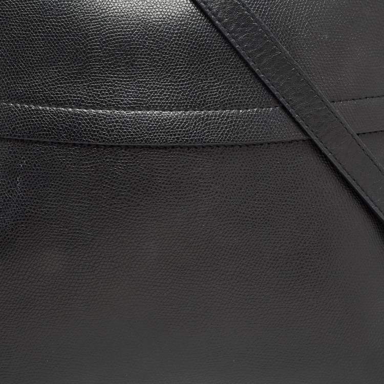 Pre Owned Furla Black Leather Piper Dome Satchel