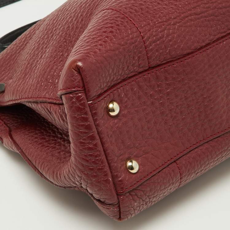 Pre Owned Furla Tri Color Leather Piper Top Handle Bag
