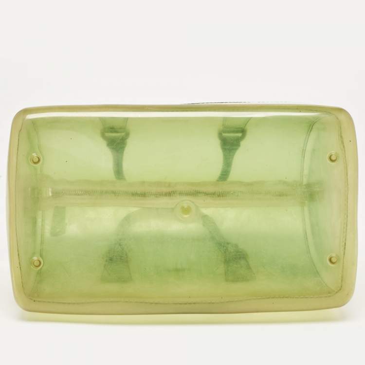 Pre Owned Furla Green Rubber Candy Satchel Bag
