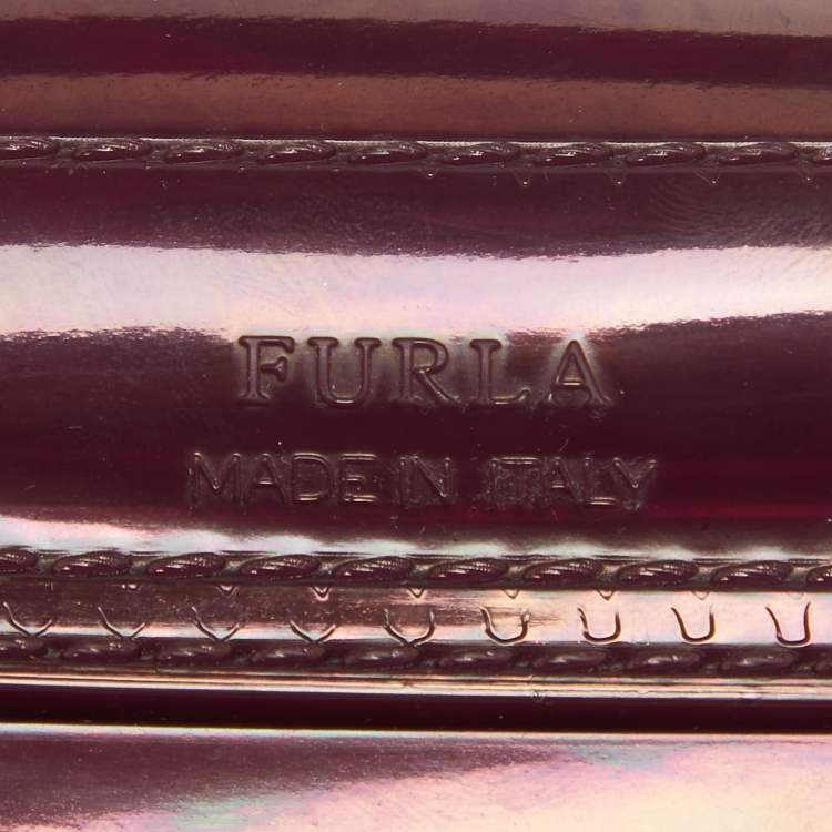 Pre Owned Furla Purple Rubber Mini Candy Bon Bon Crossbody Bag