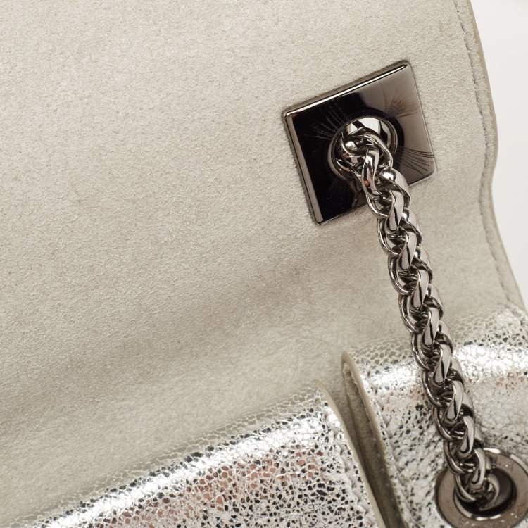 Pre Owned Furla Silver Leather Diana Shoulder Bag