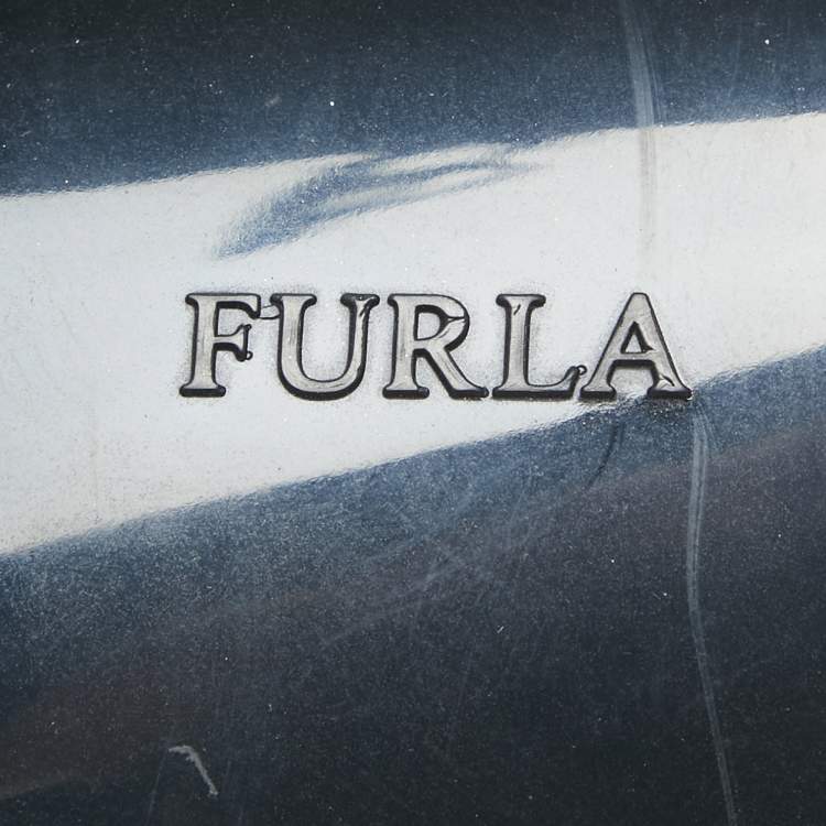Pre Owned Furla Tricolor Rubber and Leather Candy Flap Satchel