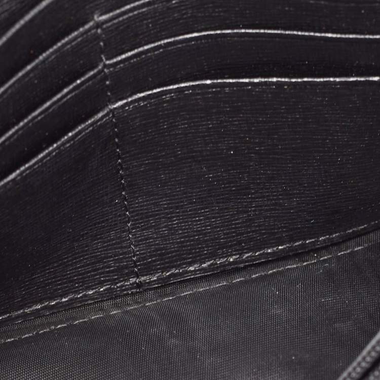 Pre Owned Furla Black Leather Babylon Wallet on Chain 