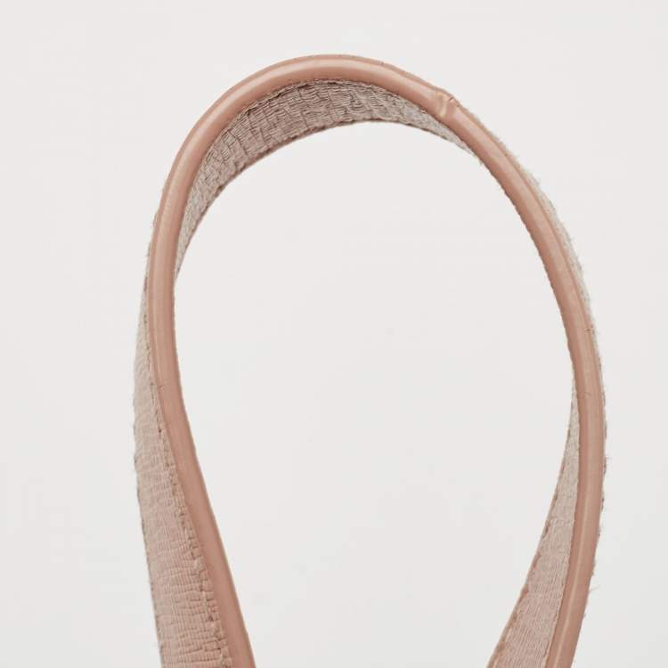 Pre Owned Furla Light Pink Leather Julia Top Handle Bag
