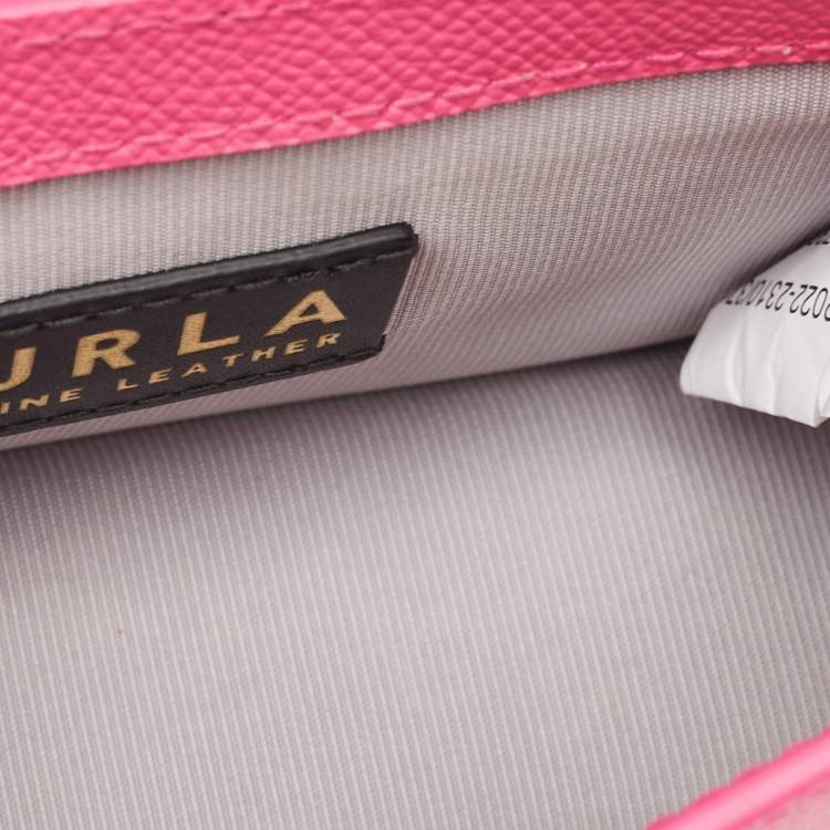 Pre Owned Furla Pink Leather Micro Venere Top Handle Bag