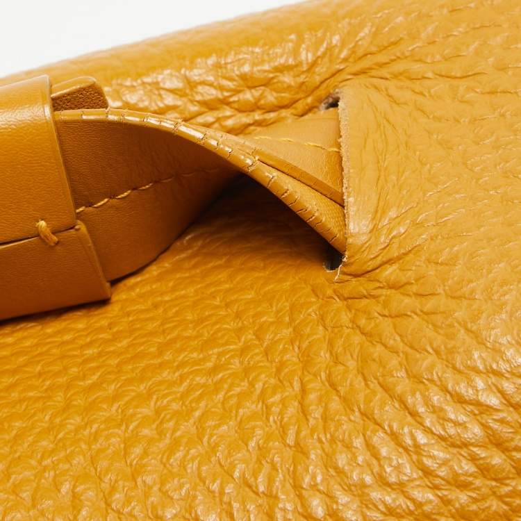 Pre Owned Furla Mustard Leather Medium Capriccio Top Handle Bag