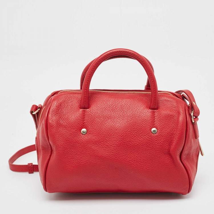 Pre Owned Furla Red Leather Arianna Satchel