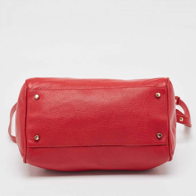 Pre Owned Furla Red Leather Arianna Satchel