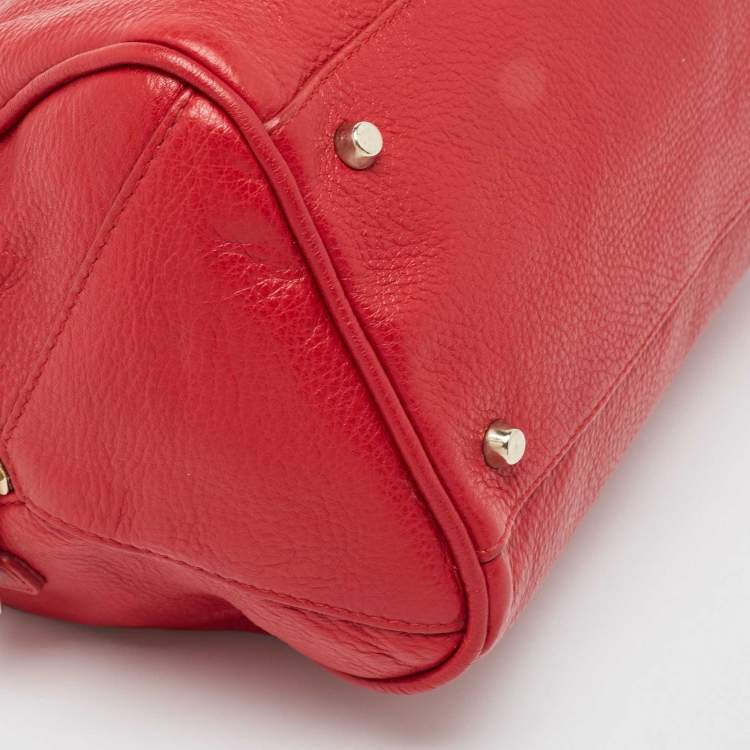Pre Owned Furla Red Leather Arianna Satchel
