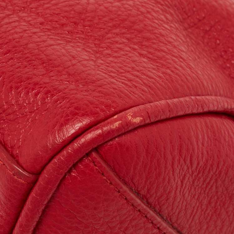 Pre Owned Furla Red Leather Arianna Satchel