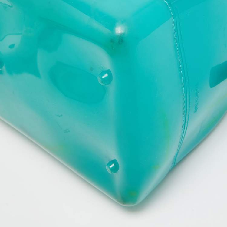 Pre Owned Furla Green Rubber Candy Satchel