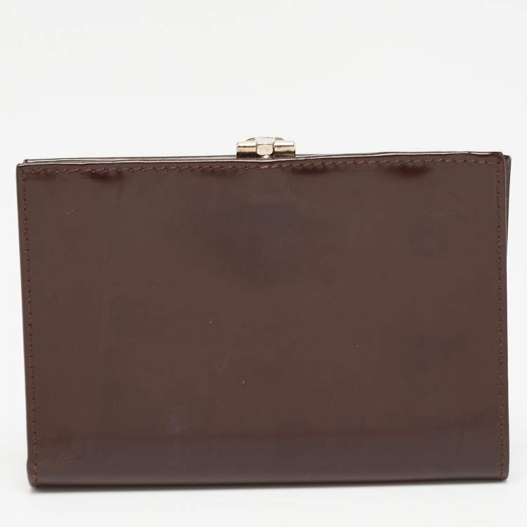 Pre Owned Furla Brown Brushed Leather Bifold Wallet