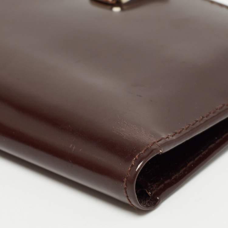 Pre Owned Furla Brown Brushed Leather Bifold Wallet