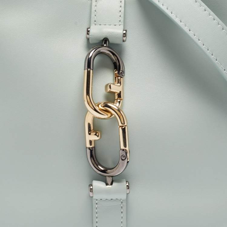 Pre Owned Furla Mint Green Leather Sirena Hobo