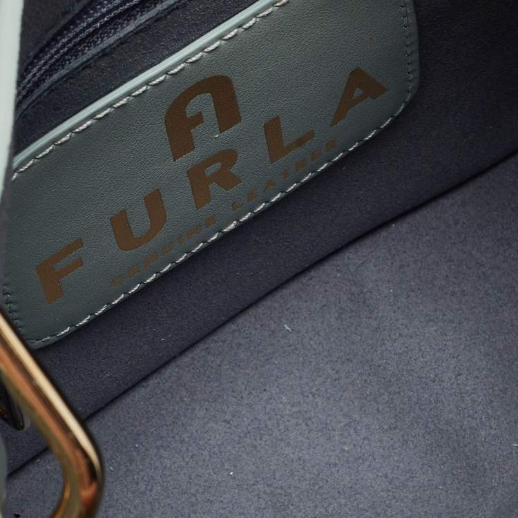 Pre Owned Furla Mint Green Leather Sirena Hobo
