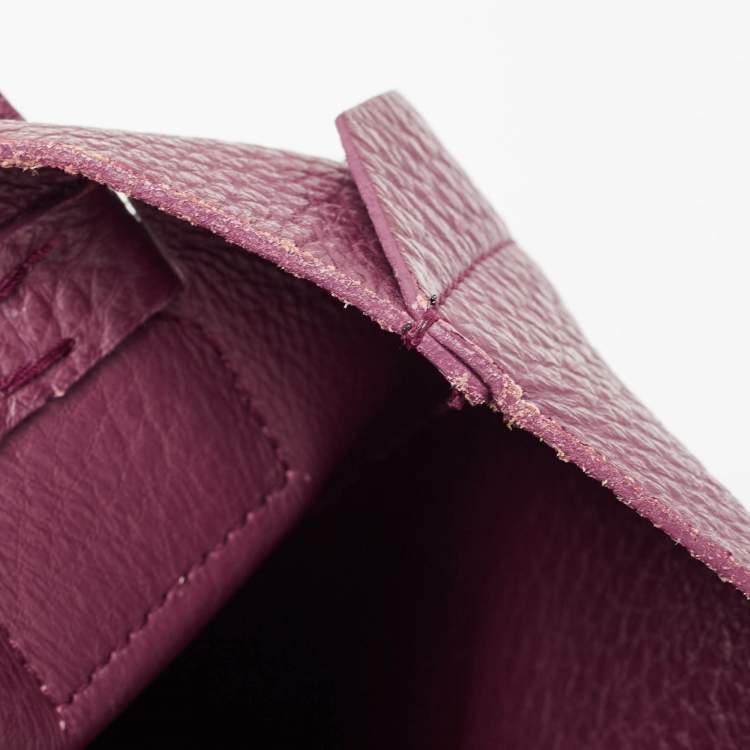 Pre Owned Furla Burgundy Pebbled Leather Medium Capriccio Hobo