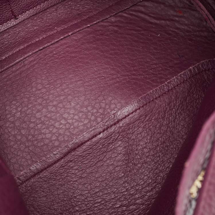Pre Owned Furla Burgundy Pebbled Leather Medium Capriccio Hobo