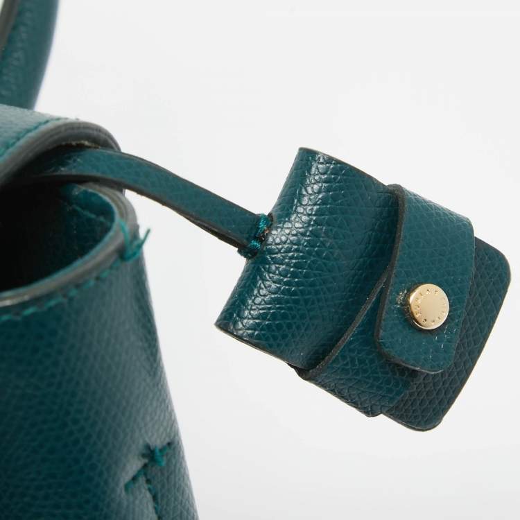 Pre Owned Furla Green Leather Small Metropolis Tote