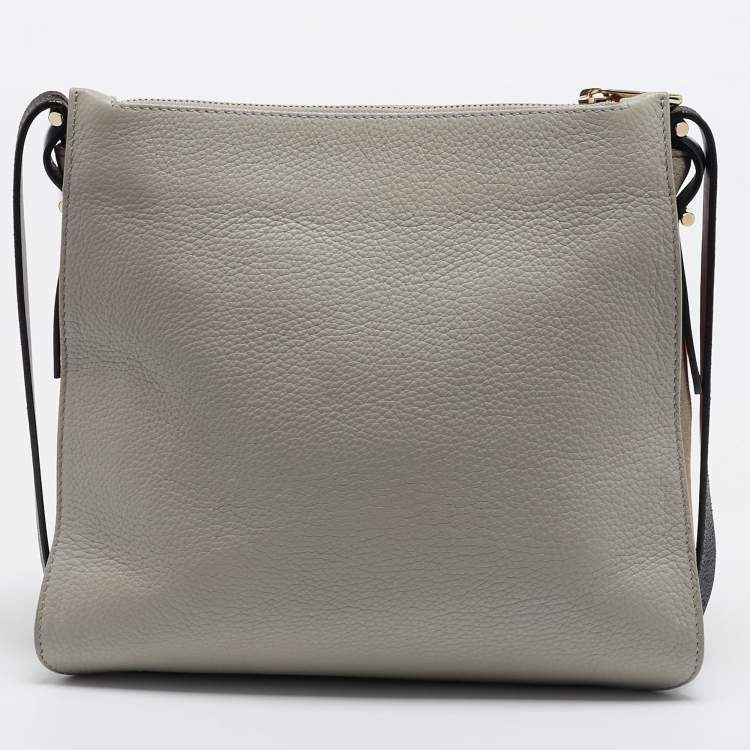 Pre Owned Furla Multicolor Leather and Suede Flap Shoulder Bag