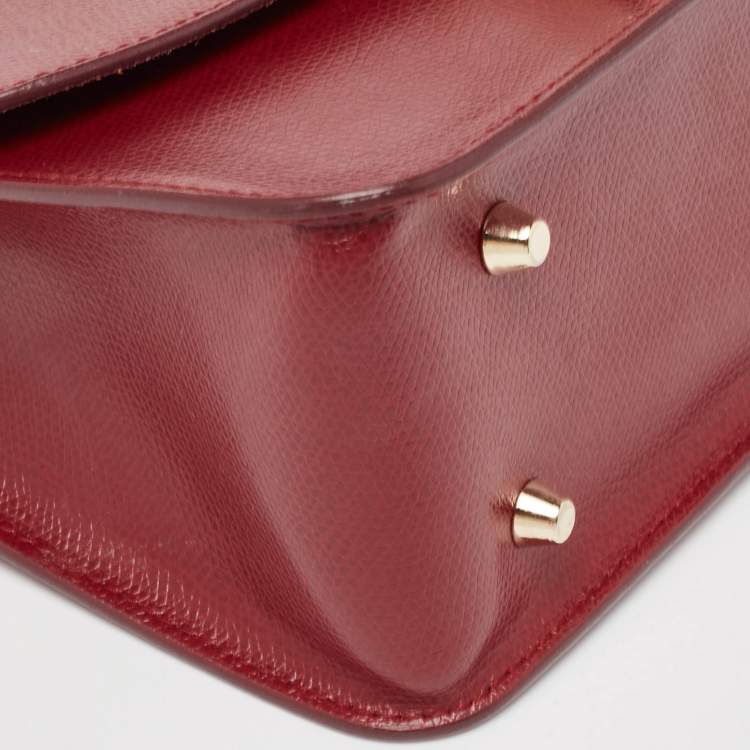 Pre Owned Furla Red Leather Metropolis Shoulder Bag