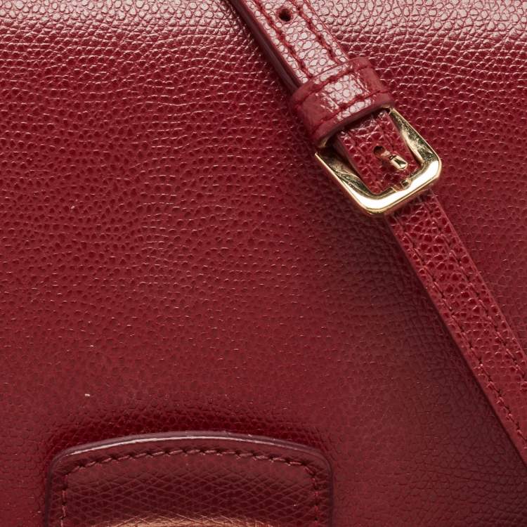 Pre Owned Furla Red Leather Metropolis Shoulder Bag