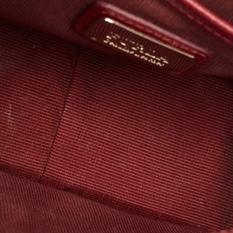 Pre Owned Furla Red Leather Metropolis Shoulder Bag