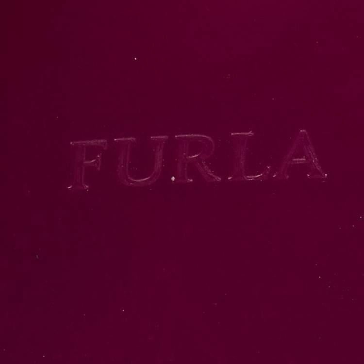 Pre Owned Furla Pink Rubber Candy Satchel 