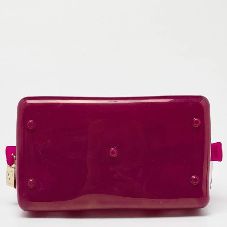 Pre Owned Furla Pink Rubber Candy Satchel 