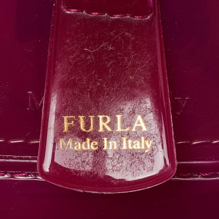 Pre Owned Furla Pink Rubber Candy Satchel 