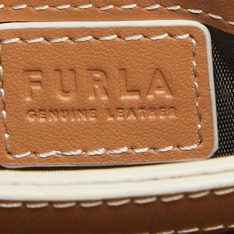 Pre Owned Furla Light Brown Leather Flap Compact Wallet