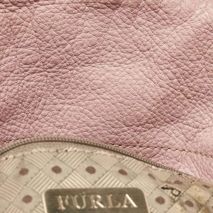 Pre Owned Furla Pink Leather Oversized Hobo
