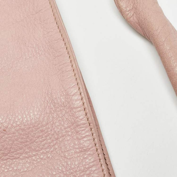Pre Owned Furla Pink Leather Oversized Hobo
