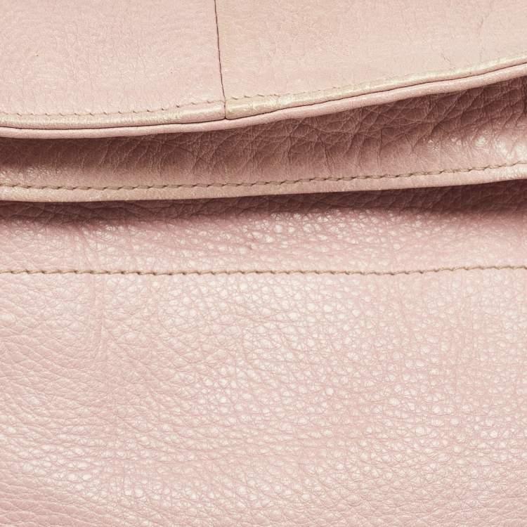 Pre Owned Furla Pink Leather Oversized Hobo