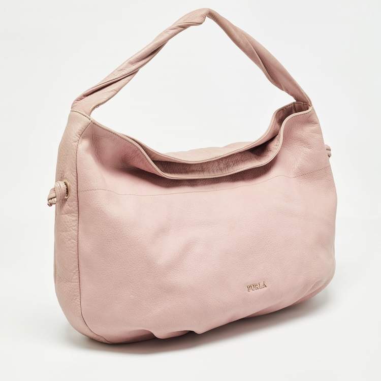 Pre Owned Furla Pink Leather Oversized Hobo