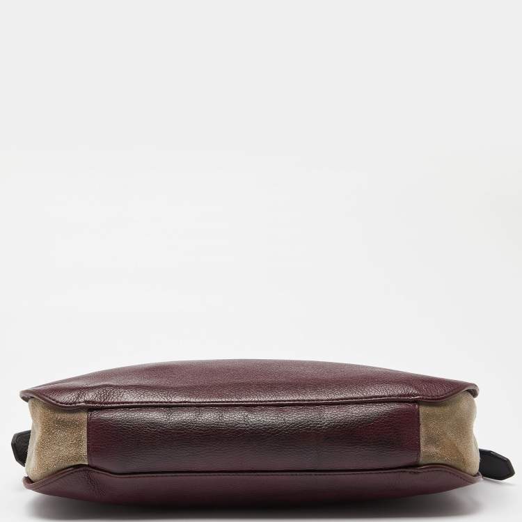 Pre Owned Furla Multicolor Leather and Suede Hobo