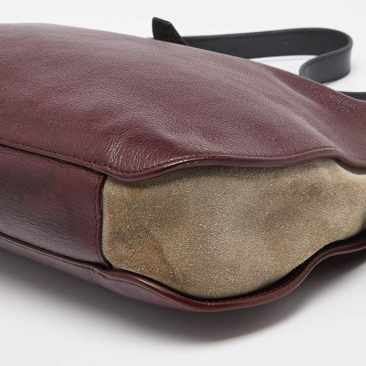 Pre Owned Furla Multicolor Leather and Suede Hobo