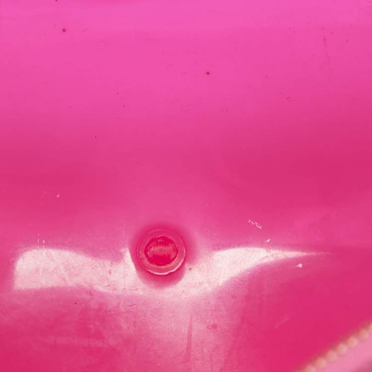 Pre Owned Furla Fuchsia Rubber Candy Satchel