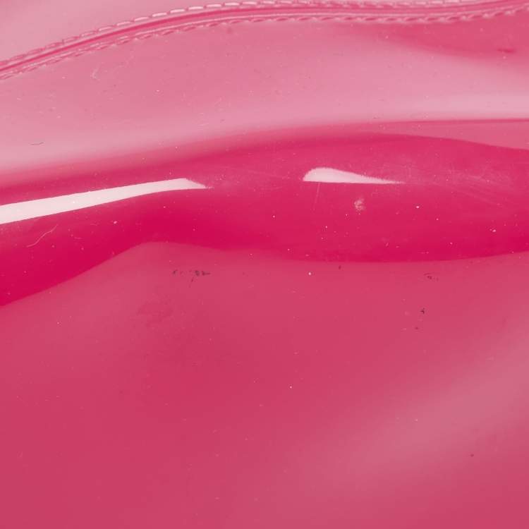 Pre Owned Furla Fuchsia Rubber Candy Satchel