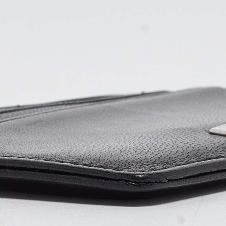 Pre Owned Furla Black Leather Card Holder