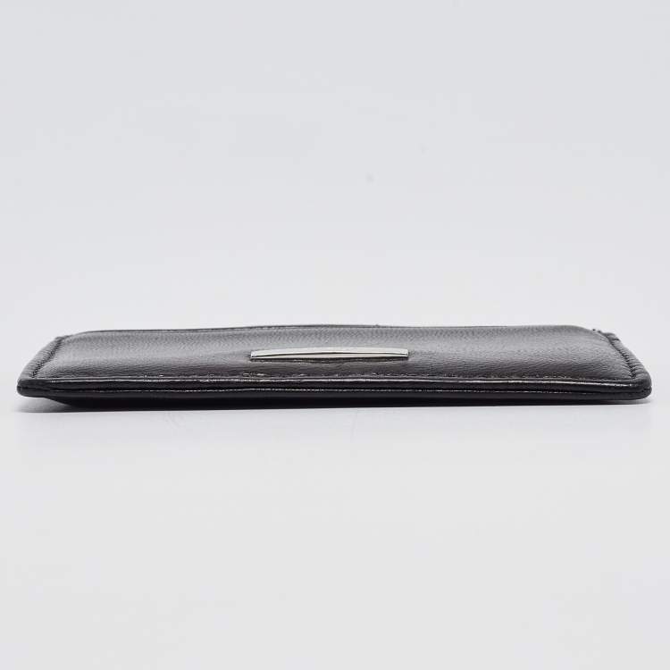 Pre Owned Furla Black Leather Card Holder