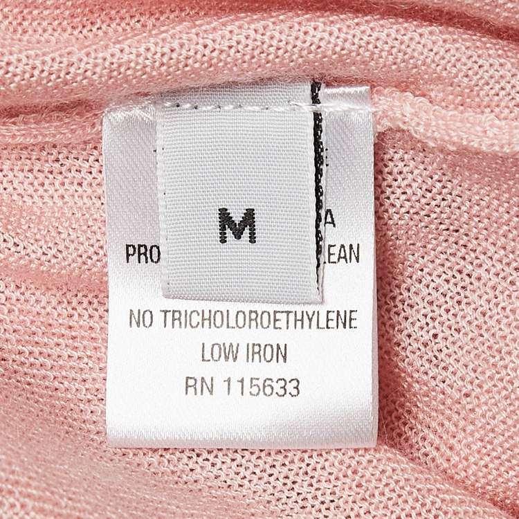 Pre Owned Gabriela Hearst Blush Pink Cashmere Blend Knit Turtleneck Sweater M