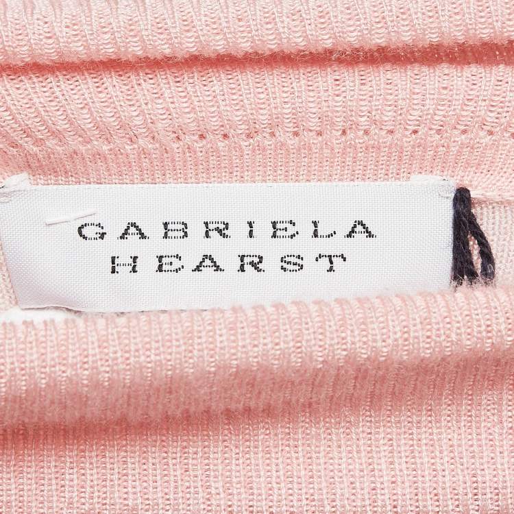Pre Owned Gabriela Hearst Blush Pink Cashmere Blend Knit Turtleneck Sweater M