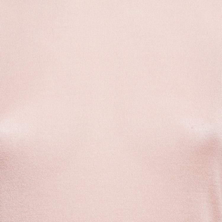 Pre Owned Gabriela Hearst Blush Pink Cashmere Blend Knit Turtleneck Sweater M