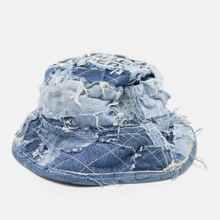 Pre Owned Gallery Dept. Blue Recycled Denim Rodman Bucket Hat M