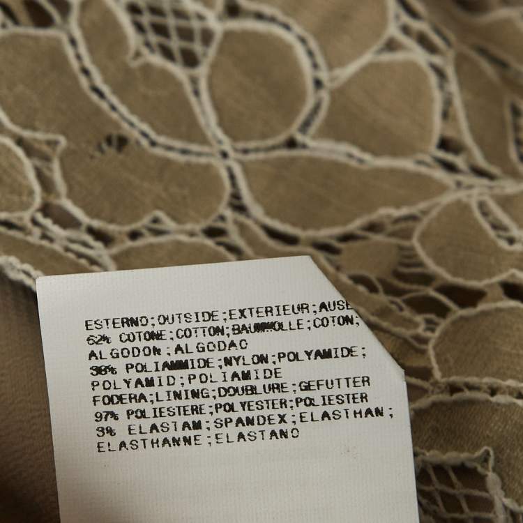 Pre Owned  Galliano Grey Floral Lace Single Breasted Blazer M