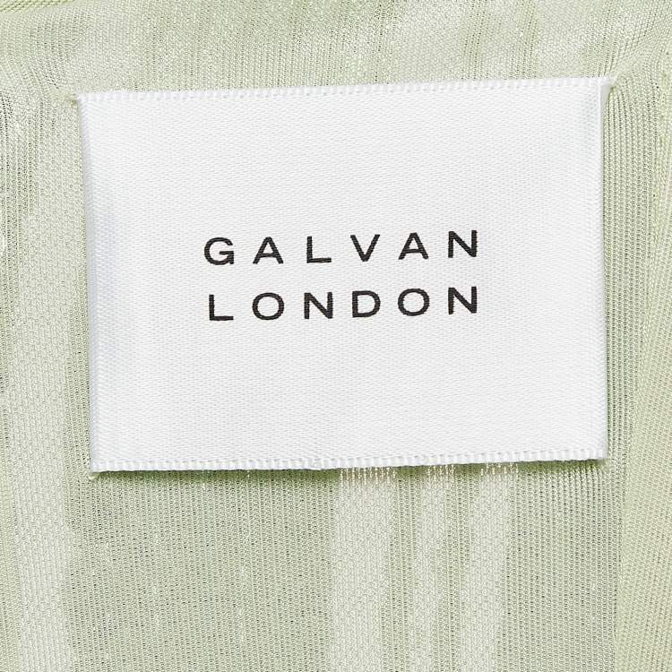 Pre Owned Galvan London Green Stargaze Sequin Maxi Dress L