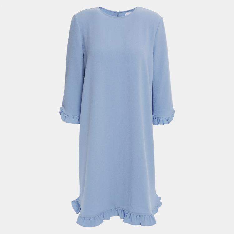 Pre Owned Ganni Polyester Mini Dress EU 38